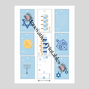 Hannukah gift tags