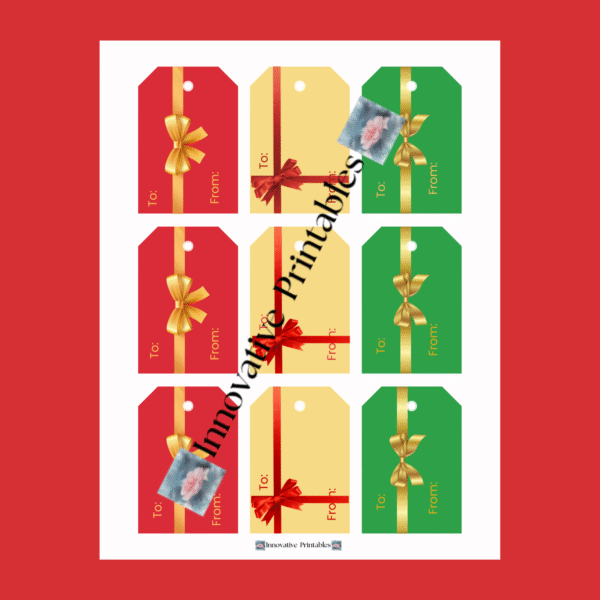 ribbon gift tags