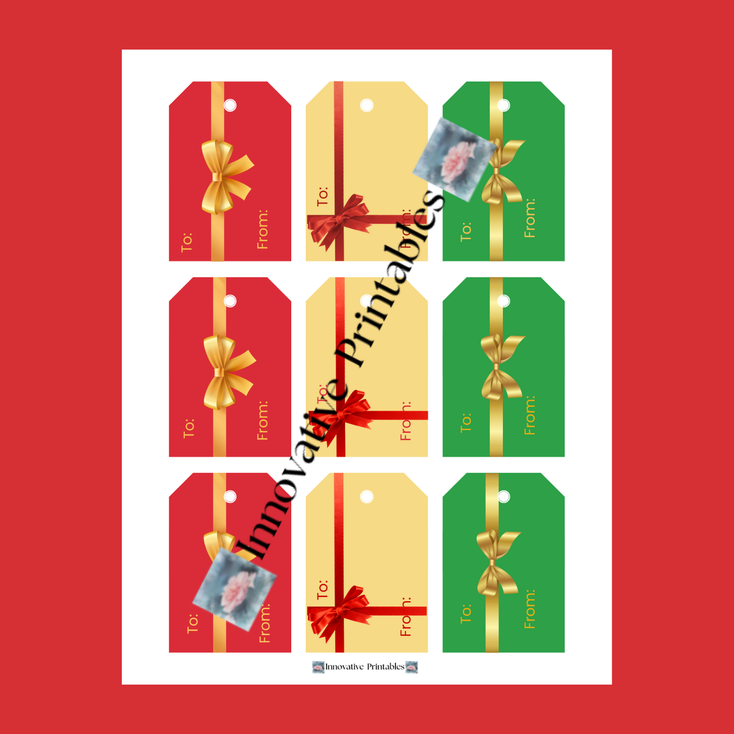 ribbon gift tags