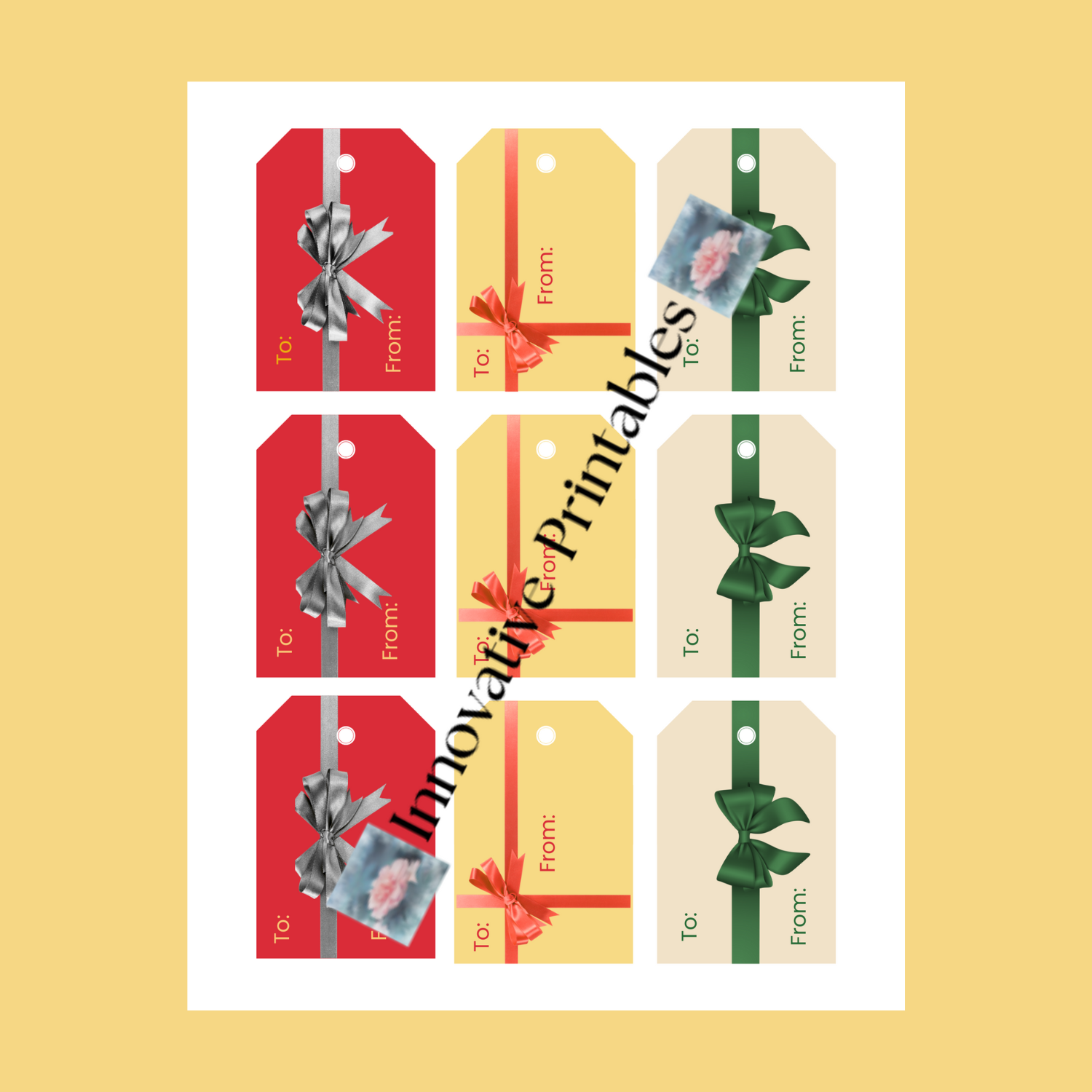 ribbon gift tags