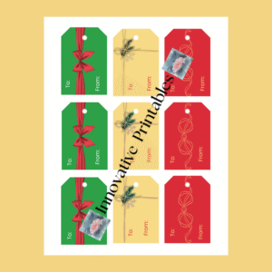 ribbon gift tags
