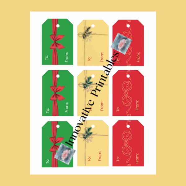 ribbon gift tags