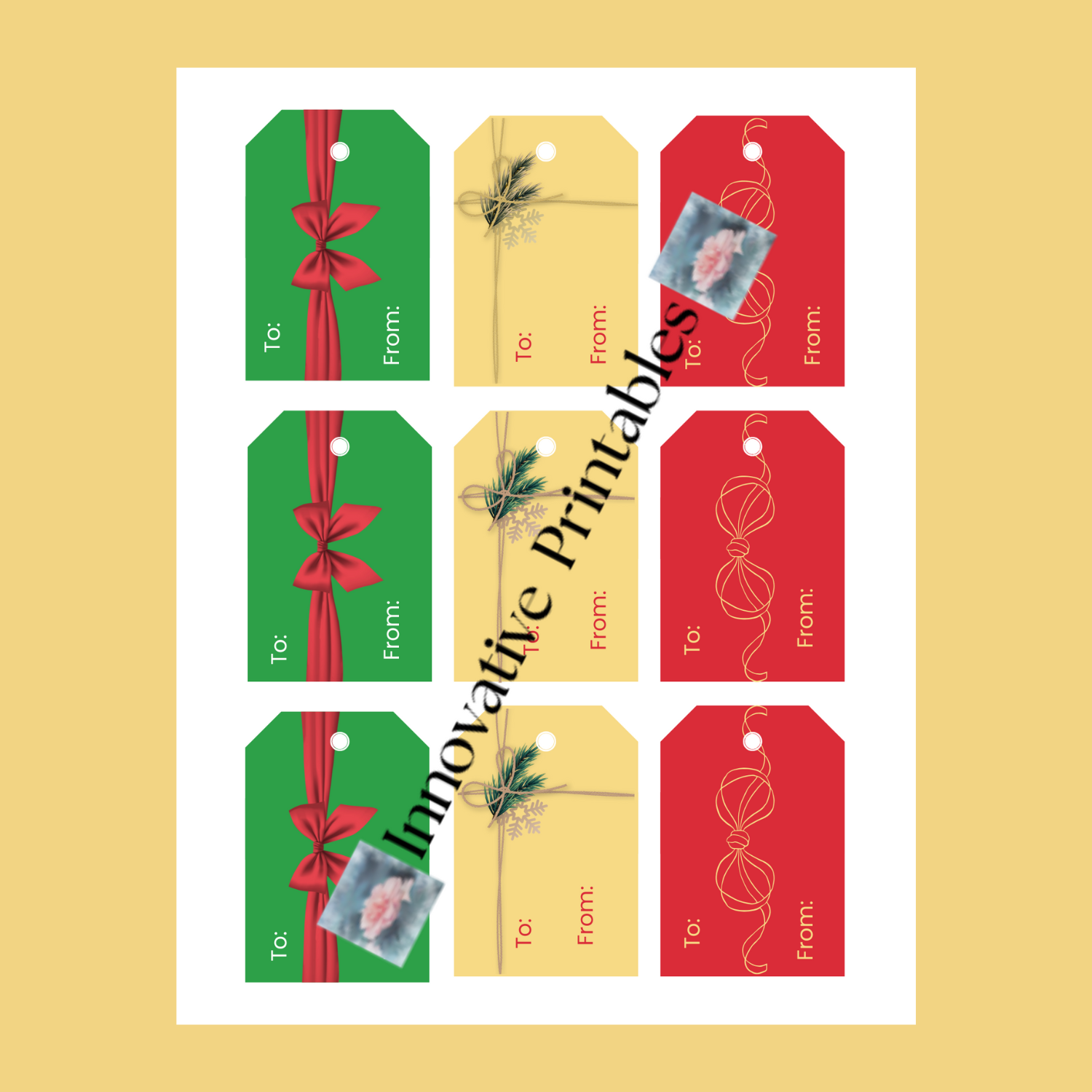 ribbon gift tags