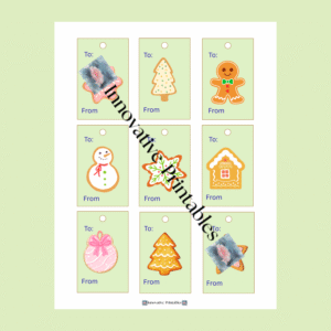 gingerbread cookie gift tags