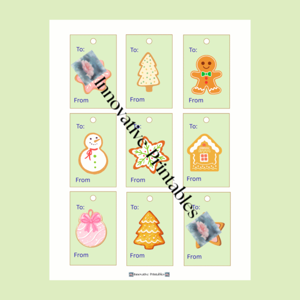 gingerbread cookie gift tags