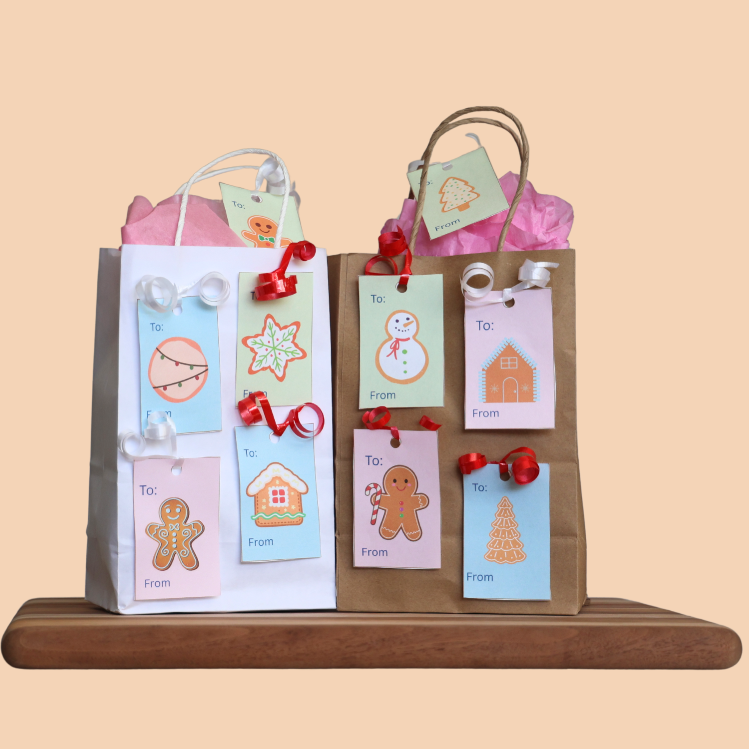gingerbread cookie gift tags