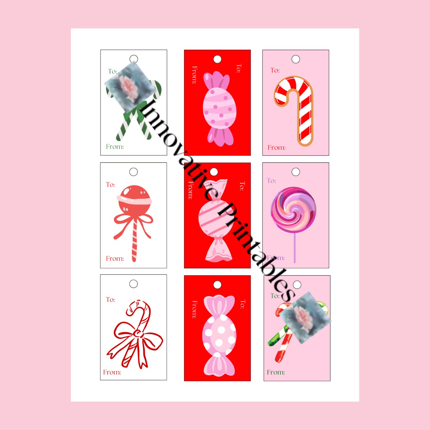 candy gift tags