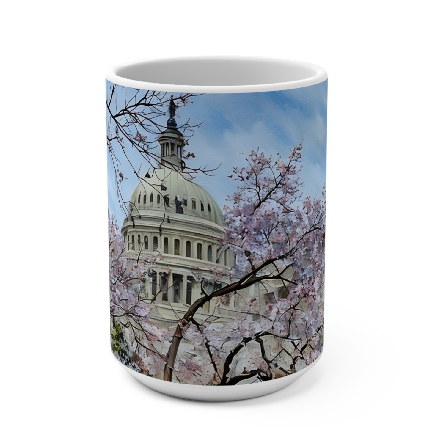 cherry blossoms in DC mug