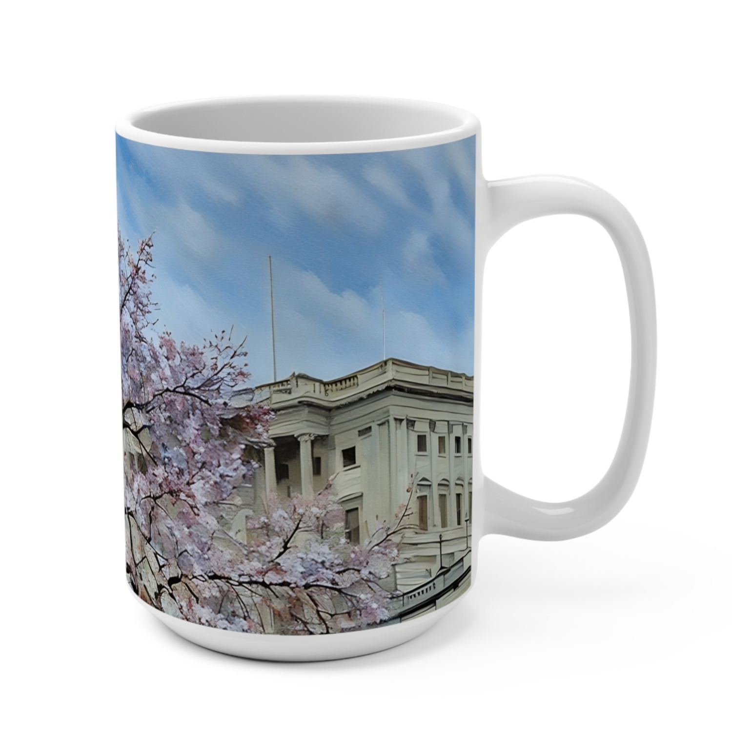 cherry blossoms in DC mug