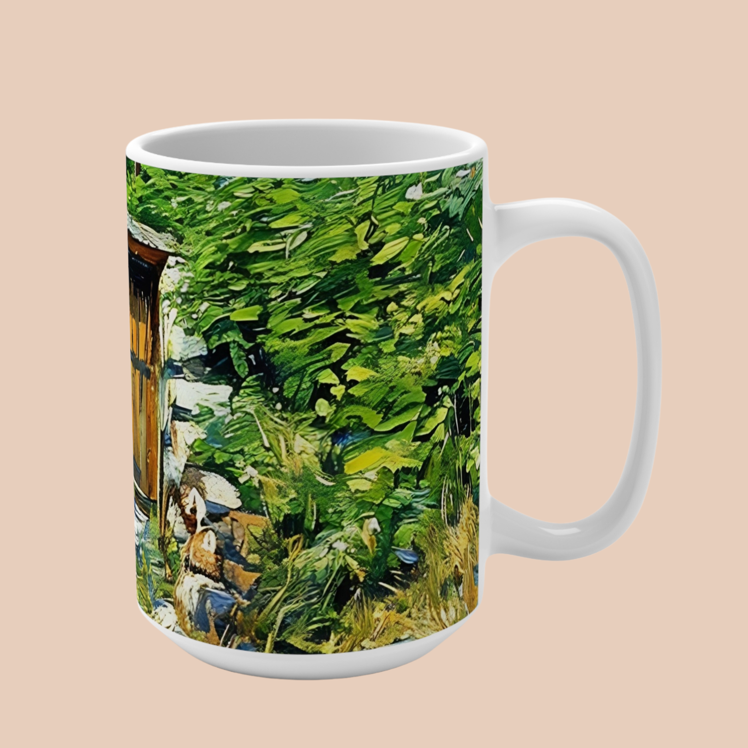 doorway in the woods mug