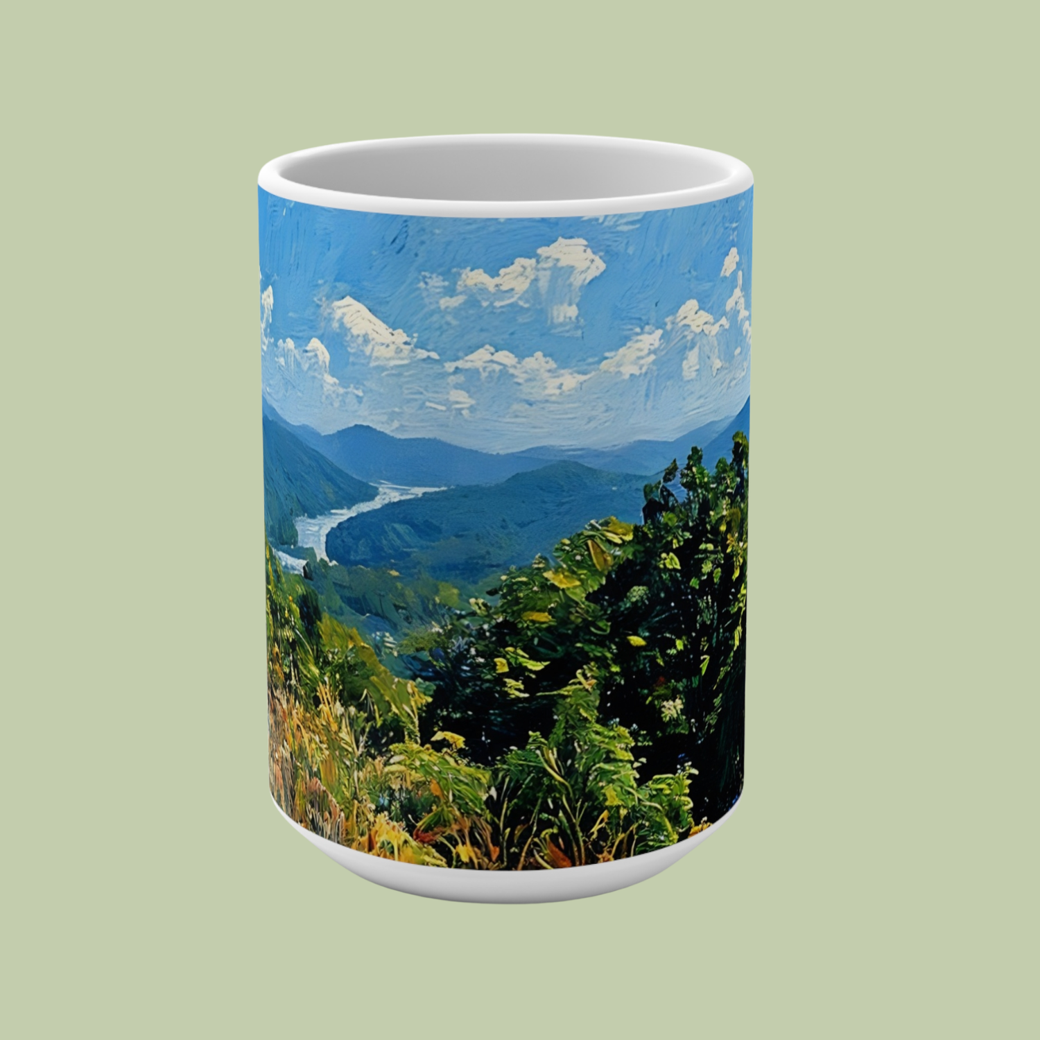 hiking in Asheville mug