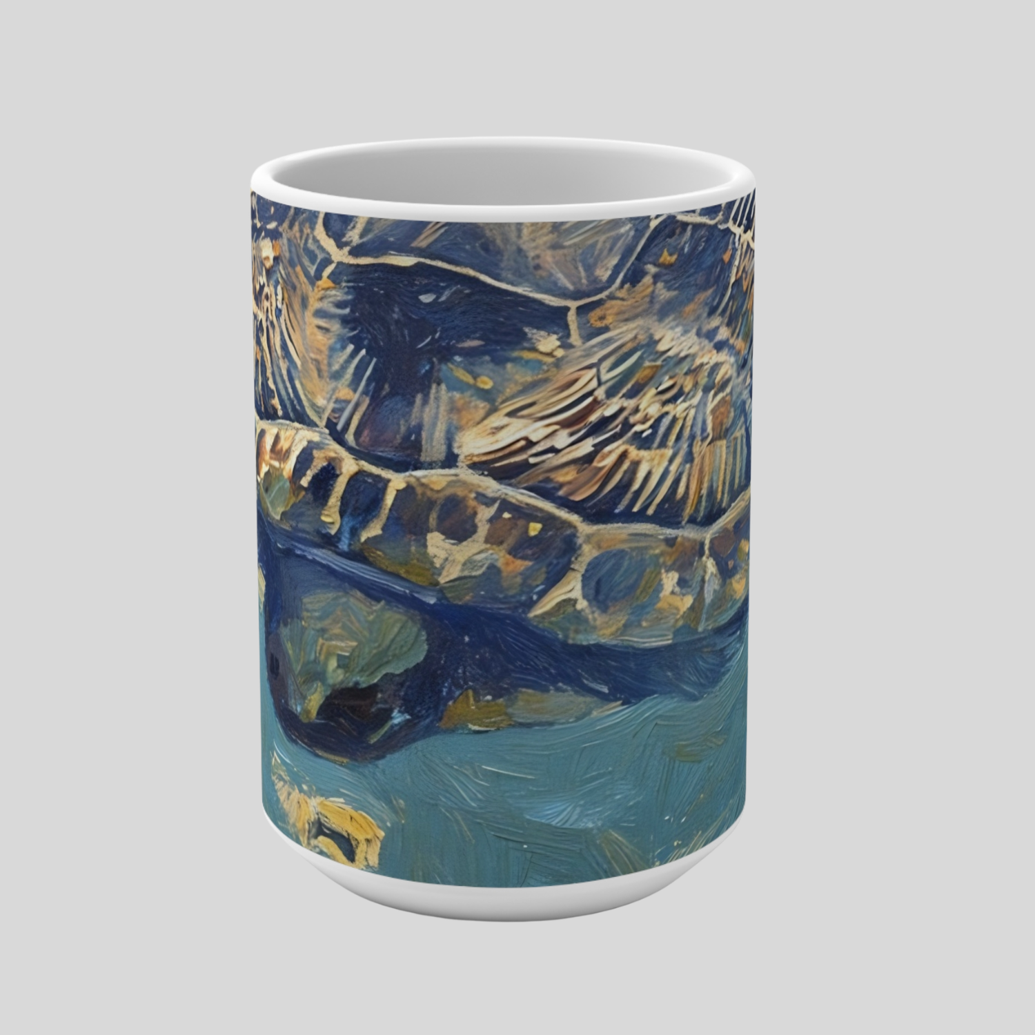 turtle swimming mug