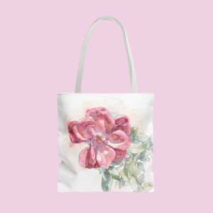 pink blossom tote bag