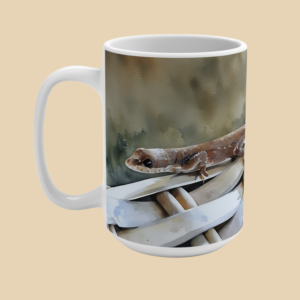 lizard sunbathing mug