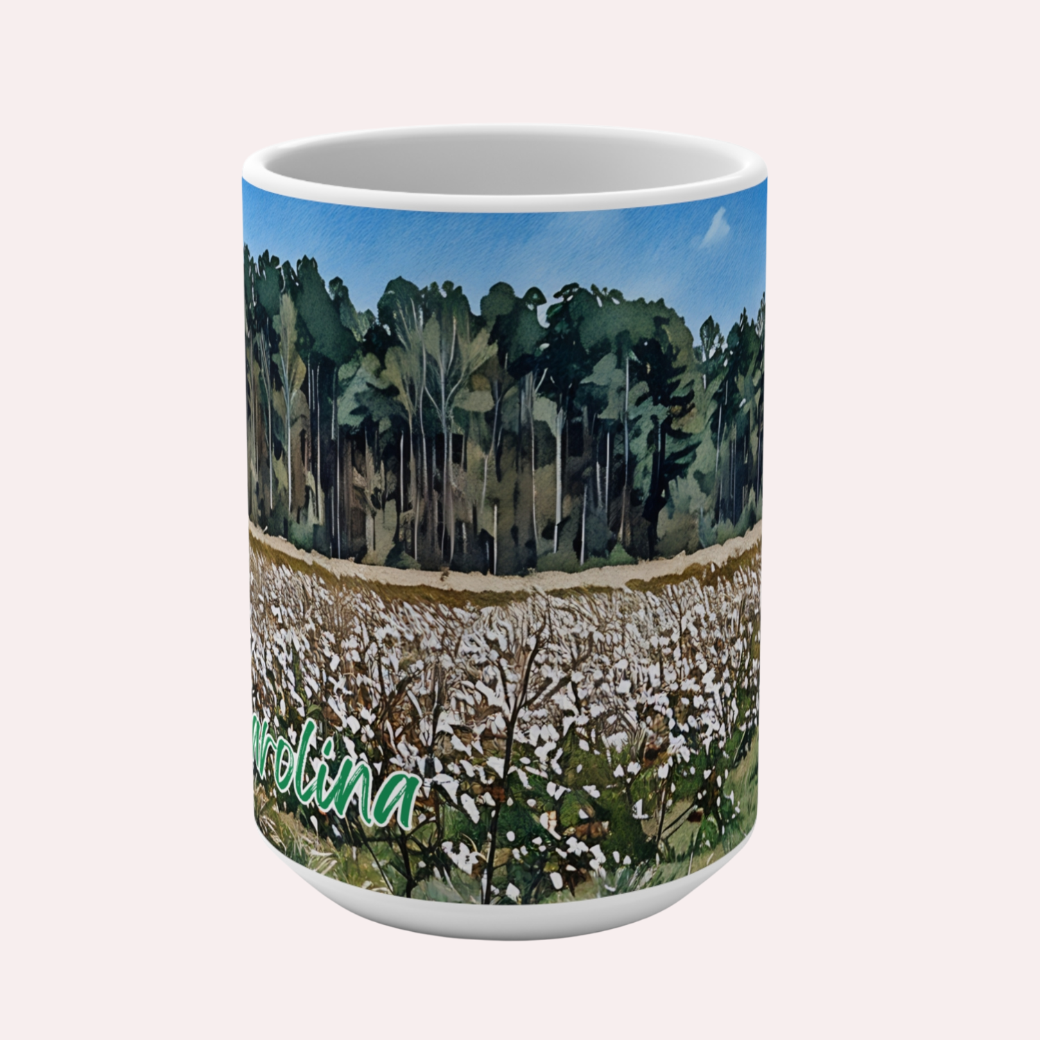 cotton fields in SC mug