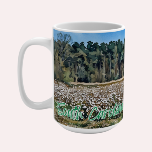 cotton fields in SC mug